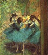 Edgar Degas Dancers in Blue oil painting artist